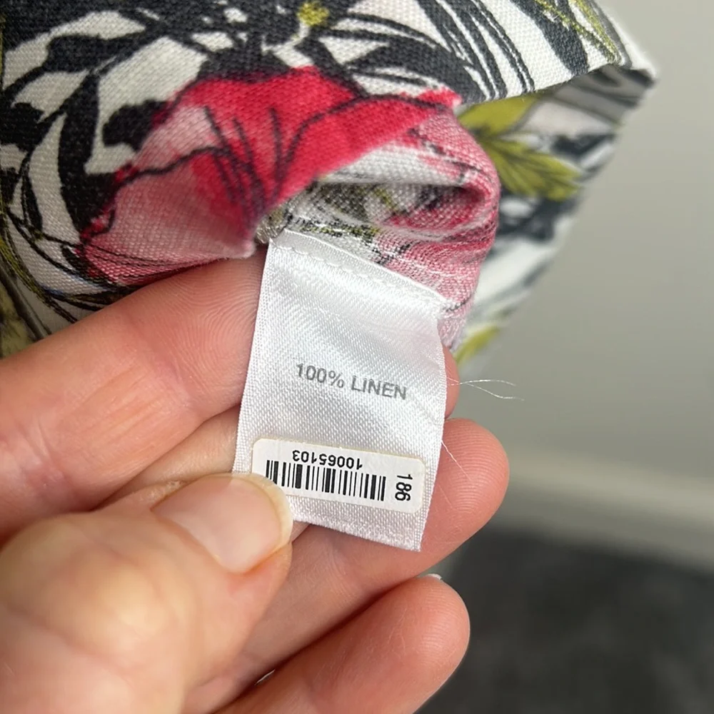 J. JILL Love Linen Floral Sleeveless Dress Size Medium Petite - Picture 13 of 16